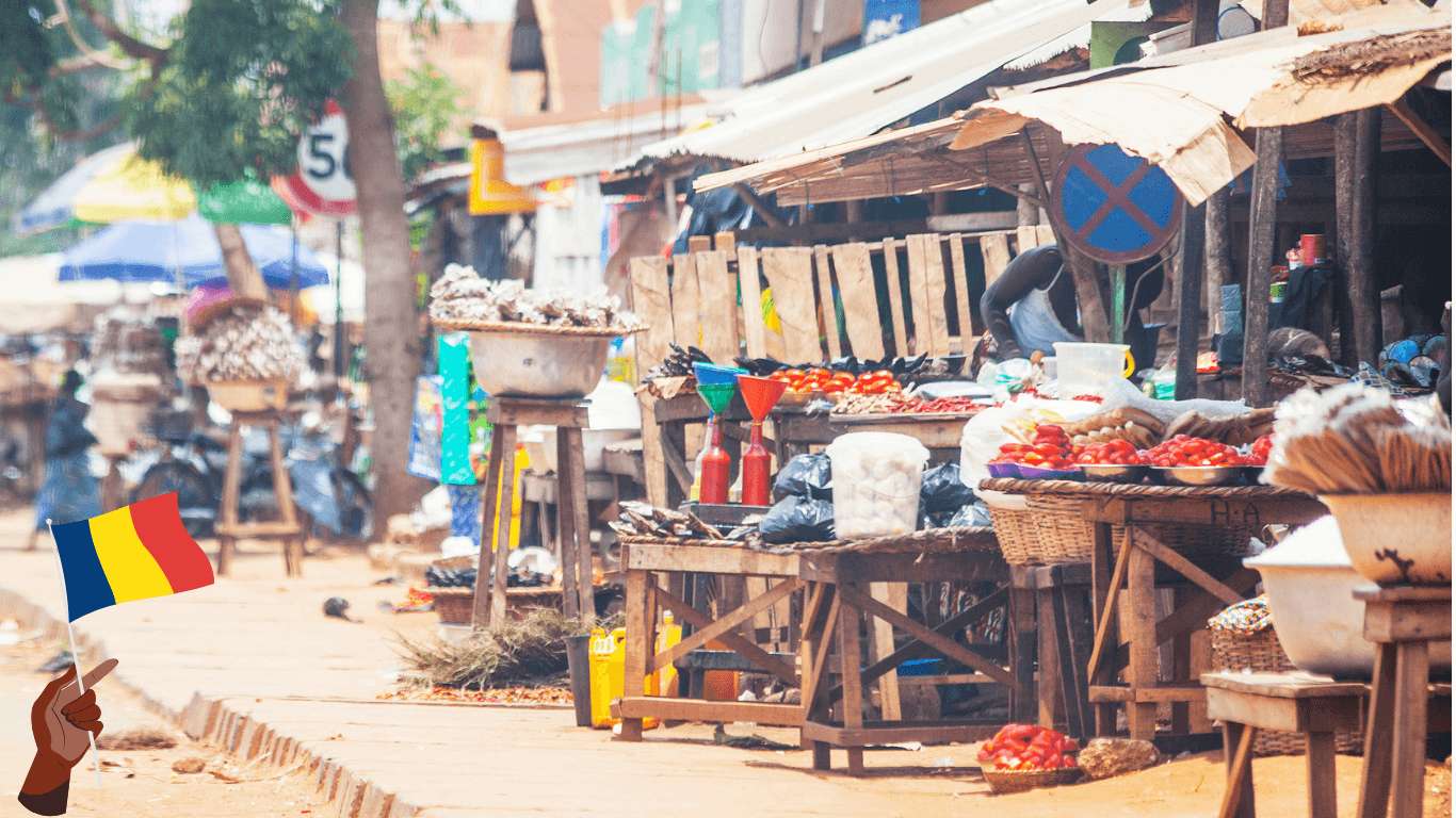 Marché local africain animé